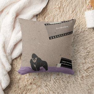 A Mighty Gorilla duvet cover Throw Pillow