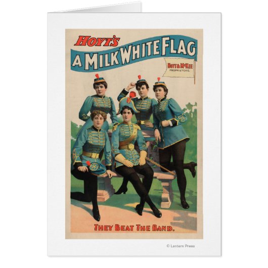 "A Milk White Flag" Woman's Marching Band Cards (Front)