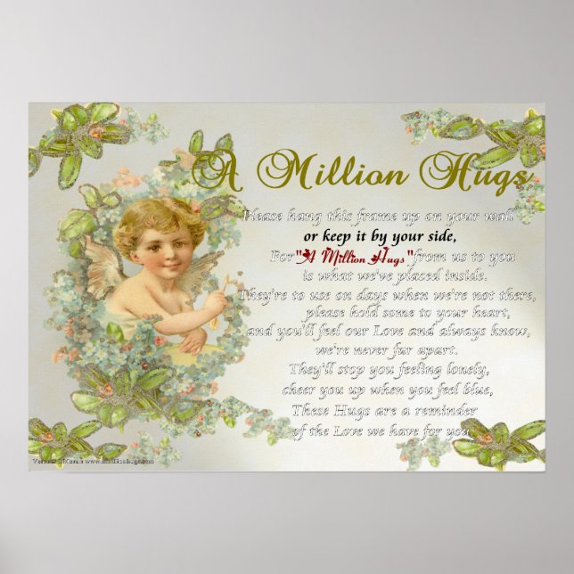 A Million Hugs Plural Verse Poster (Front)