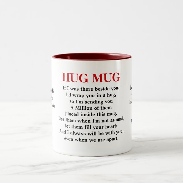 A Million Hugs Verse A Singular Two-Tone Coffee Mug (Center)