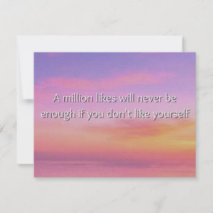 A Million Likes Sunset Astethic Mini Holiday Card
