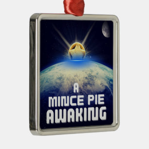 A Mince Pie Awaking Metal Ornament