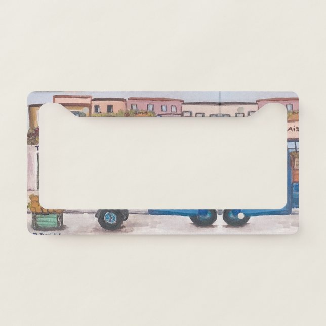 A mini market truck - License Plate Frame (Front)