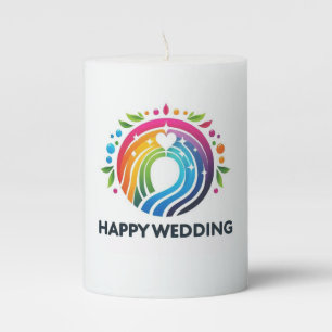 A Mini Masterpiece for Your Wedding Pillar Candle