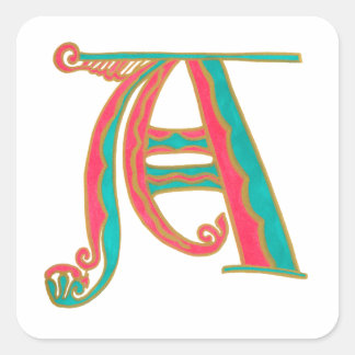 A - MINIATURE SQUARE STICKER