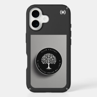 A minimalist black and white  iPhone 16 case