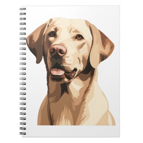 A minimalist of a soft caramel cream of Labrador R Notebook