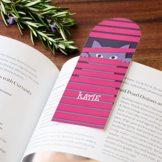 A minimalist stylized cat bookmarks