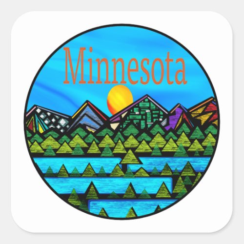 A Minnesota dream Square Sticker