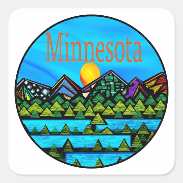 A Minnesota dream Square Sticker (Front)