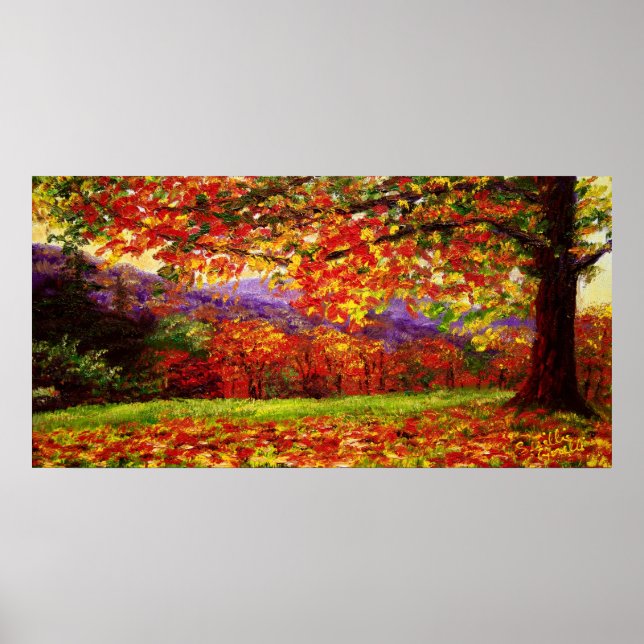 A Misty New England Autumn Poster (Front)