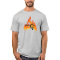 A Mod, Bold, Orange & Yellow Flame Graphic