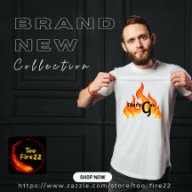 A Mod, Bold, Orange & Yellow Flame Graphic