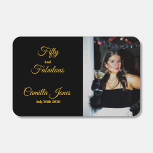A modern, 50th Birthday custom name photo Matchboxes