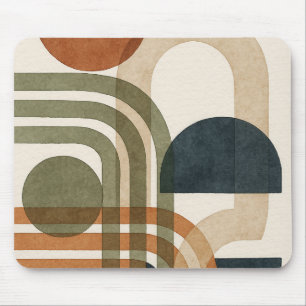 A modern abstract design featuring overlapping geo mouse pad