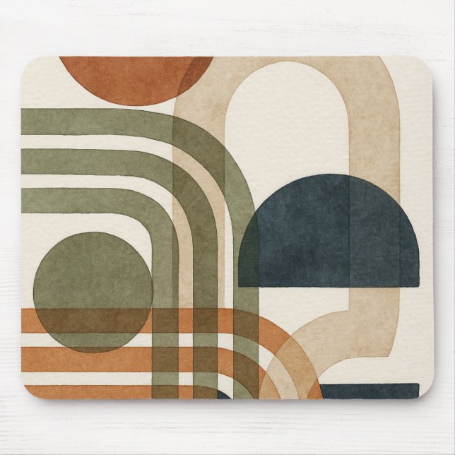 A modern abstract design featuring overlapping geo mouse pad (Front)
