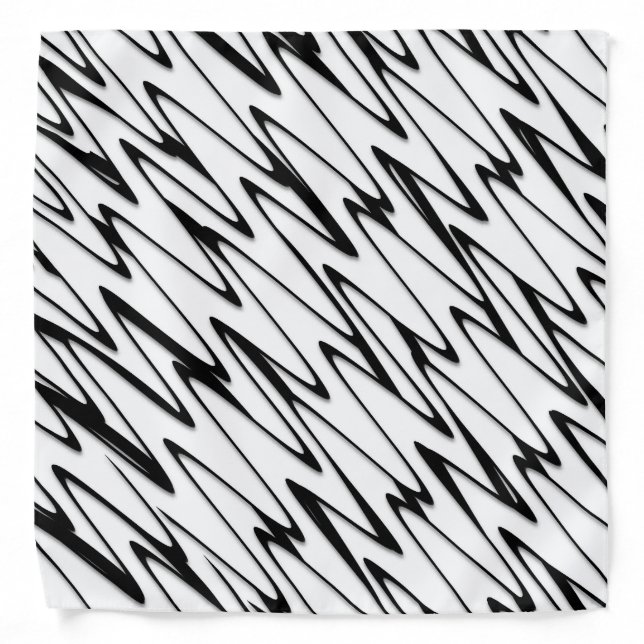 A Modern Abstract Energetic Line Art  Bandana (Front)