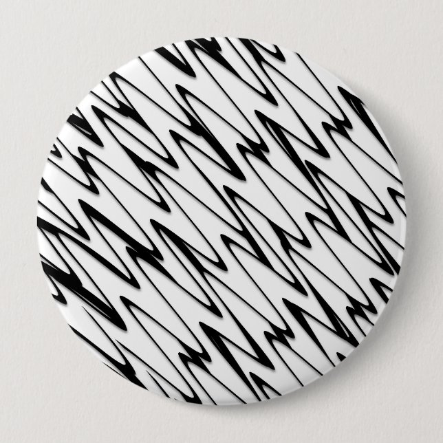 A Modern Abstract Energetic Line Art  Button (Front)