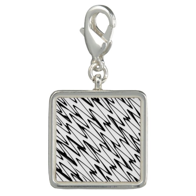 A Modern Abstract Energetic Line Art  Charm (Front)