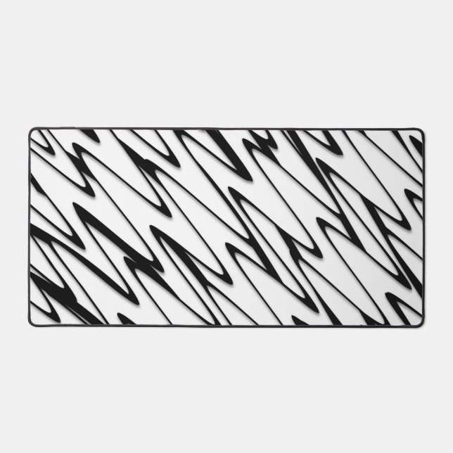 A Modern Abstract Energetic Line Art  Desk Mat (Front)