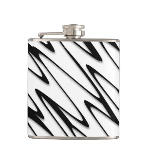 A Modern Abstract Energetic Line Art Flask