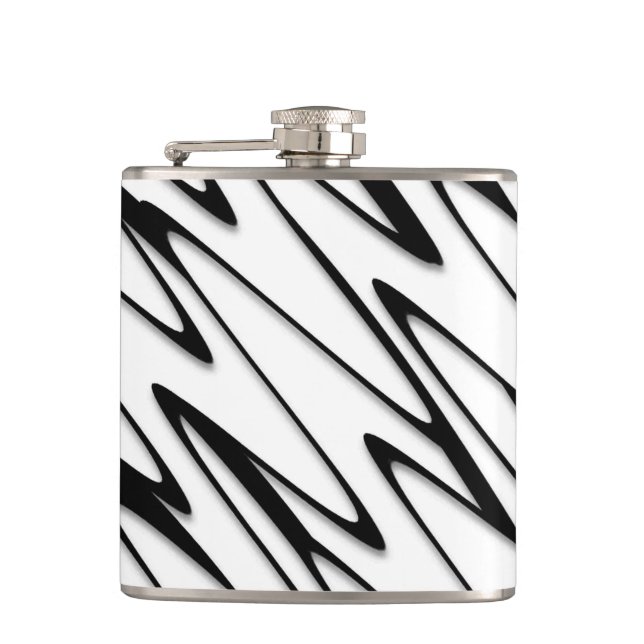 A Modern Abstract Energetic Line Art  Flask (Front)