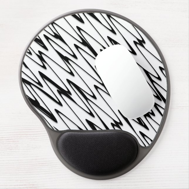 A Modern Abstract Energetic Line Art  Gel Mouse Pad (Left Side)