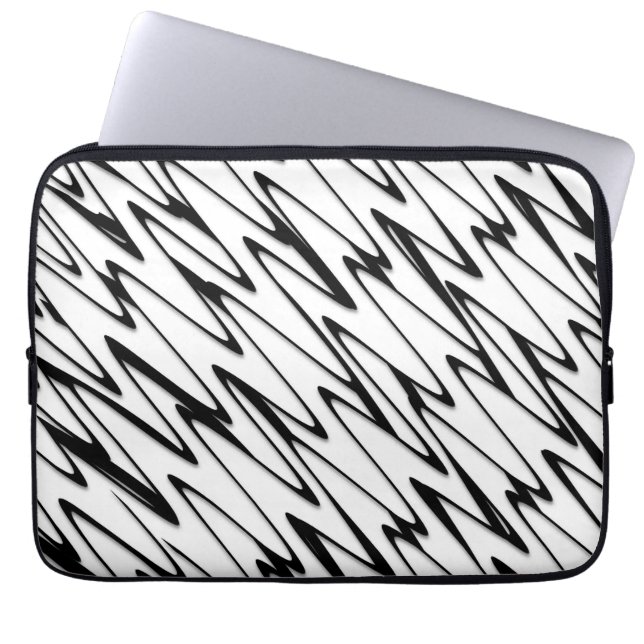 A Modern Abstract Energetic Line Art  Laptop Sleeve (Front)