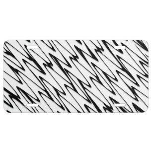 A Modern Abstract Energetic Line Art License Plate