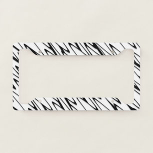 A Modern Abstract Energetic Line Art  License Plate Frame