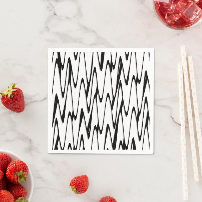 A Modern Abstract Energetic Line Art  Napkins (Insitu)