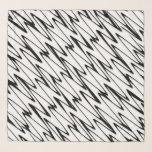 A Modern Abstract Energetic Line Art Scarf<br><div class="desc">Vigorous and engaging abstract pattern composed of black wavy lines that intertwine and overlap on white. A lovely design with a twist of black textured lines on crisp white background.</div>