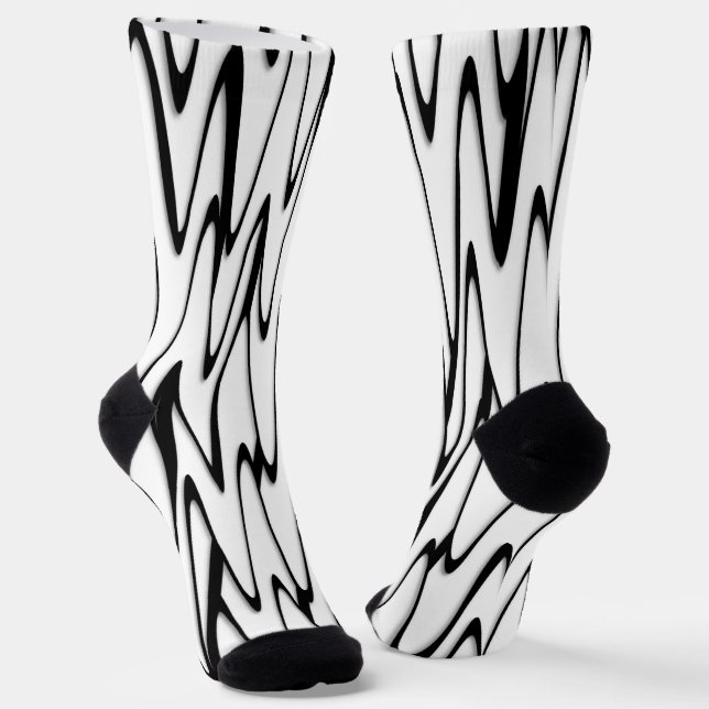 A Modern Abstract Energetic Line Art  Socks (Angled)