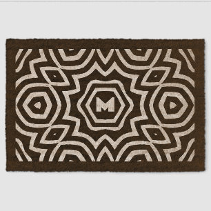 A Modern Abstract Pattern with Initial Fiber Doormat