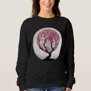 A Modern and Trendy Take on Cherry Blossoms Globe Sweatshirt