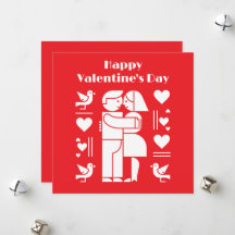 A modern Bauhaus-style Valentine’s Day