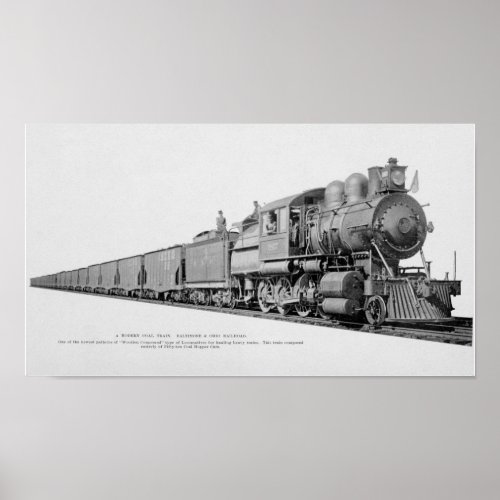 A Modern Coal Train _ Baltimore And Ohio Railroad Poster