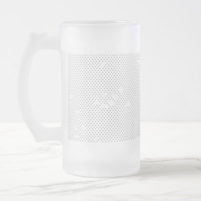 A modern design featuring a sleek combination of w frosted glass beer mug (Left)