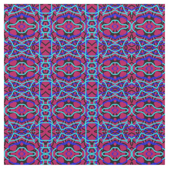 A modern multicolor fabric print pattern design  (Close Up)