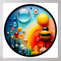 A modern nature themed abstract poster