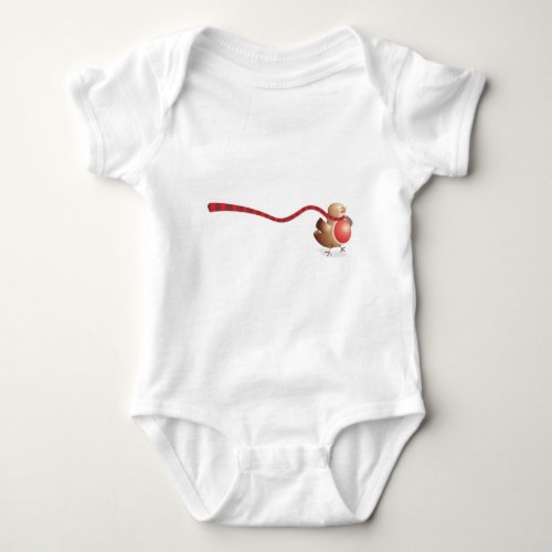 A modern version of the Robin Red Breast Baby Bodysuit