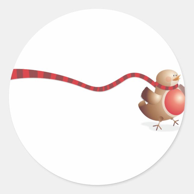 A modern version of the Robin Red Breast Classic Round Sticker (Front)