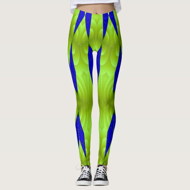 A modern vibrant "Ratti_Creative_Arts" Leggings (Front)