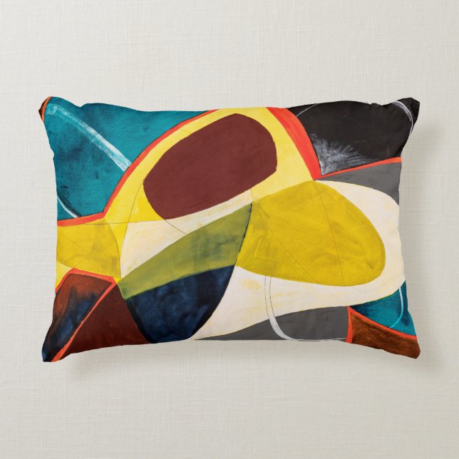 A Modernist Abstract Watercolor Painting. Accent Pillow (Front)