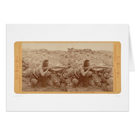 A Modoc Brave on the Warpath (1172) Cards (Front Horizontal)