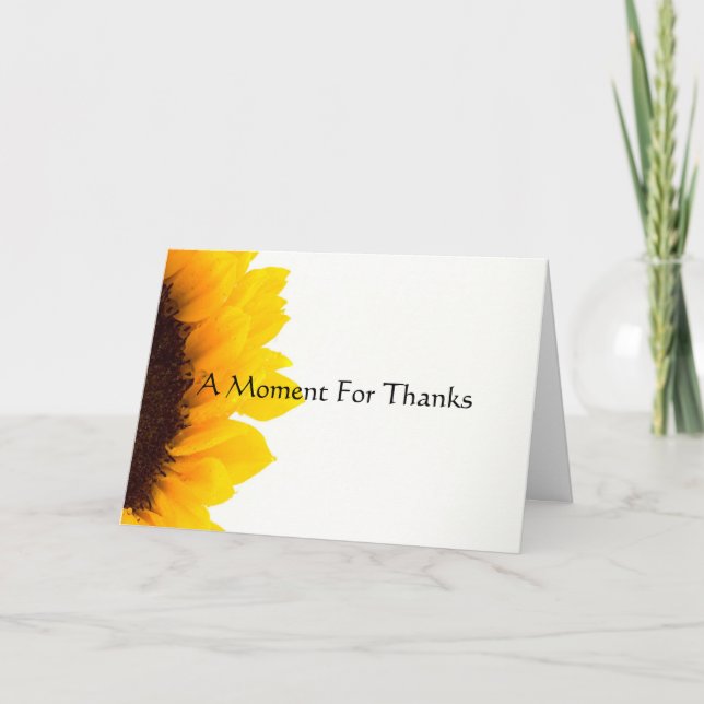A Moment for Thanks Thank You Card (Front)