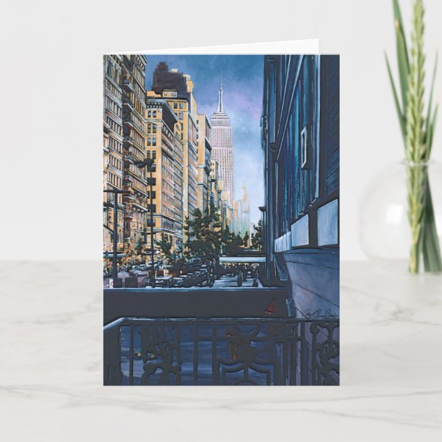 A Moment Hush in the City Limits Greeting Card (Front)