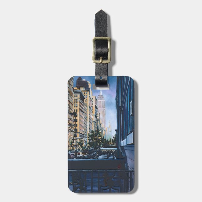 A Moment Hush in the City Limits Luggage Tag (Front Vertical)