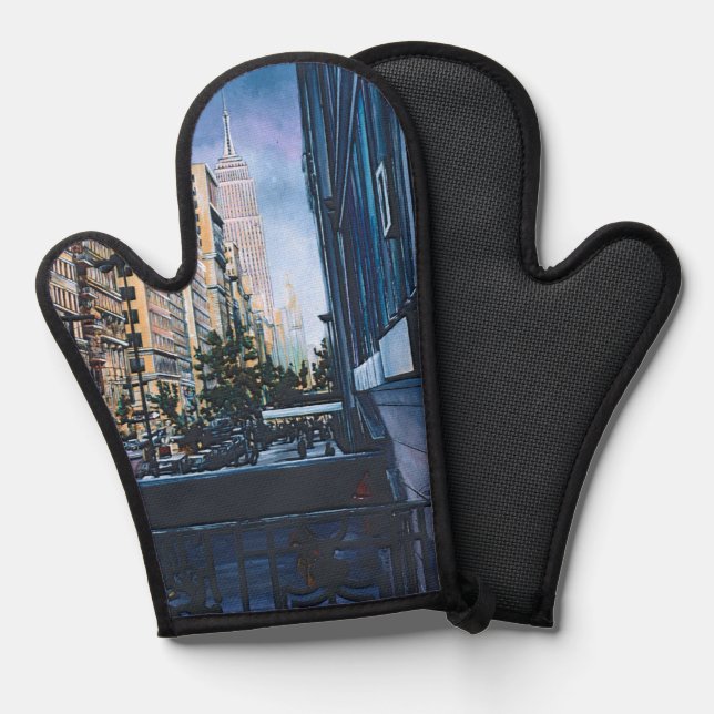 A Moment Hush in the City Limits Oven Mitt (Front/Back)