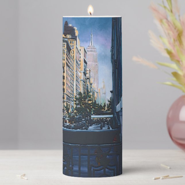 A Moment Hush in the City Limits  Pillar Candle (In Situ)